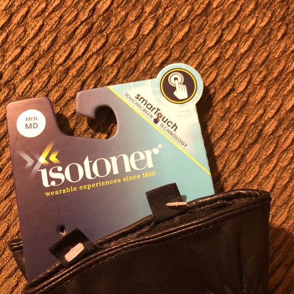 Totes Men’s Stretch Faux Touch Screen Gloves - Picture 4 of 6